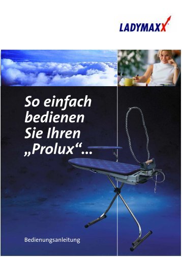 Anleitungsbuch Bügeltisch Prolux neu