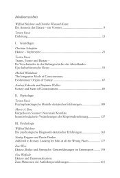 Inhaltsverzeichnis / Table of Contents - Ergon Verlag