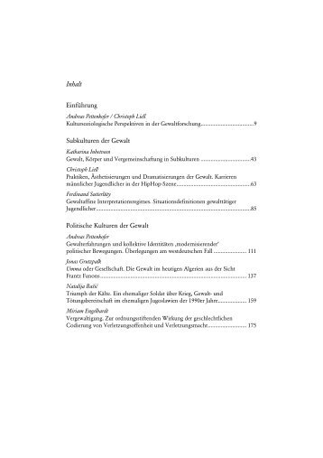 Table of Contents - Ergon Verlag