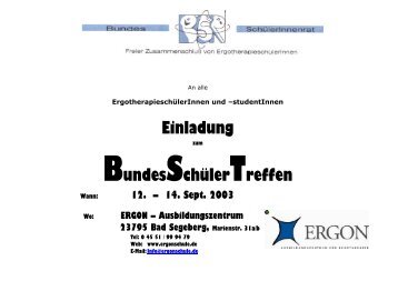 Einladung BundesSchülerTreffen