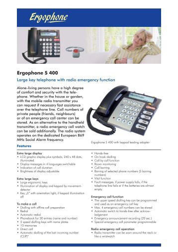 Ergophone S 400 - Ergophone GmbH