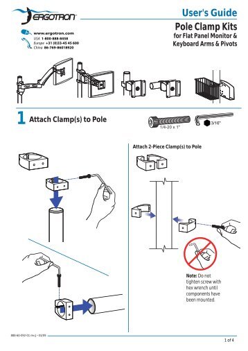 Pole Clamp Kits User's Guide - Ergotron