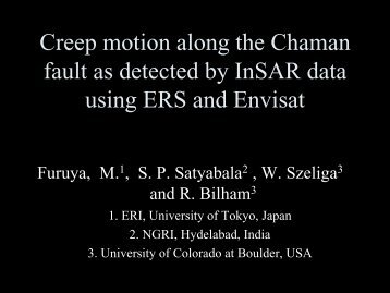 Creep motion along Chaman fault as detected by InSAR data