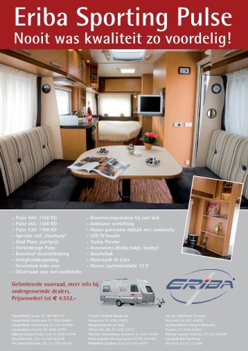 Eriba Sporting Pulse 2009 - ERIBA-HYMER Nederland