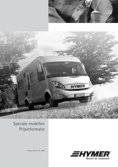 Speciale modellen Prijsinformatie - ERIBA-HYMER Nederland