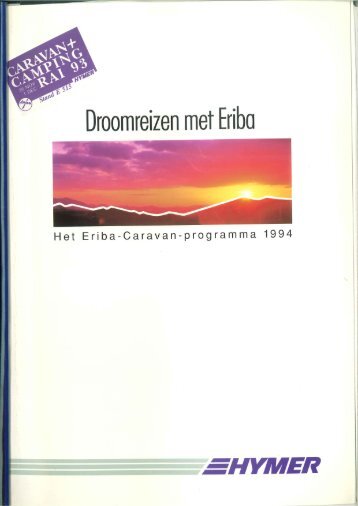 Eriba caravanprogramma 1994 - ERIBA-HYMER Nederland