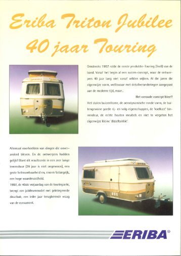 Eriba Triton-Jubilee 40 jaar Touring 1997 - ERIBA-HYMER Nederland