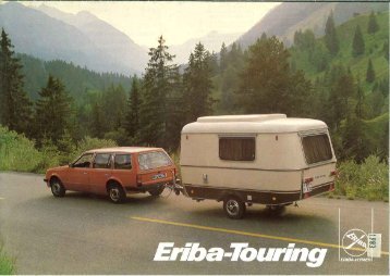 Eriba caravan touring brochure 1983