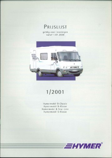 2001 Hymer camperprogramma B-Classis,-Klasse,-Starline, S ...