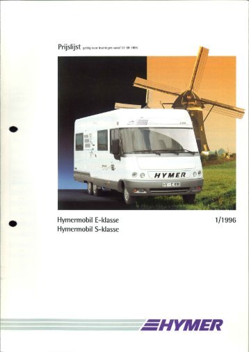 1/1996 Hymermobil E-klasse Hymermûbil S-klasse - ERIBA-HYMER ...