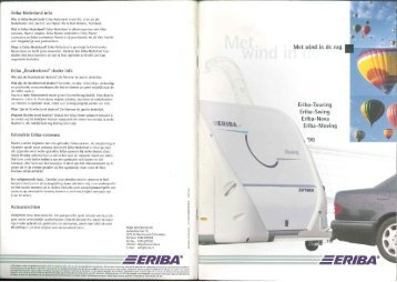 Eriba caravanprogramma 1999 - ERIBA-HYMER Nederland