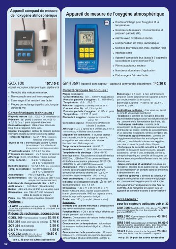 Appareil de mesure de l'oxygène atmosphérique - Erichsen