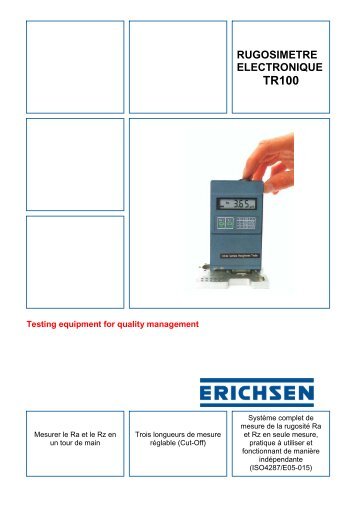 rugosimetre electronique tr100 - Erichsen