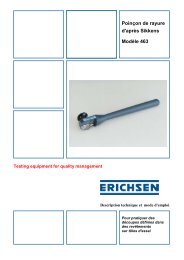 Poinçon de rayure d'après Sikkens Modèle 463 - Erichsen