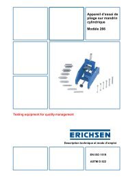 Appareil d'essai de pliage sur mandrin cylindrique ... - Erichsen