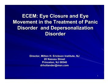 Eye Closure and Eye Movement in the Treatment of Panic Disorder ...
