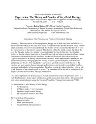 Expectation: The Theory and Practice of Very Brief Therapy