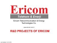 R&D Projects of ERICOM