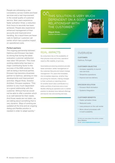 Customer View Issue 1, 2010 - Ericsson