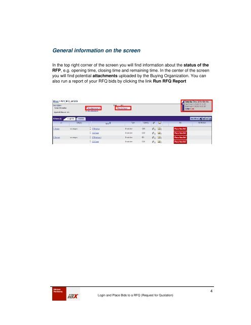 IBX eSourcing - Login and Place Bids to a RFQ - Ericsson