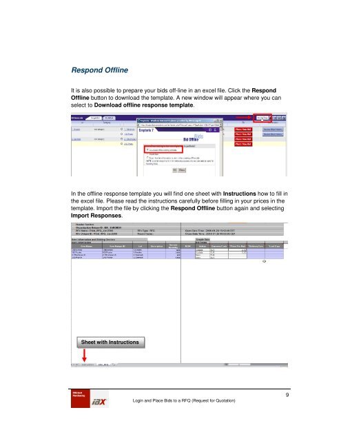 IBX eSourcing - Login and Place Bids to a RFQ - Ericsson