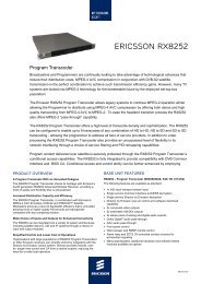 RX8252 Program Transcoder - Ericsson