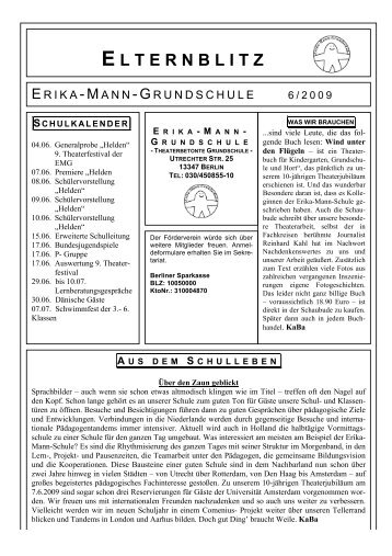 Elternblitz Juni 2009 - Erika-Mann-Grundschule