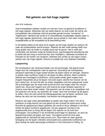 Het geheim van het hoge register - Erik Veldkamp