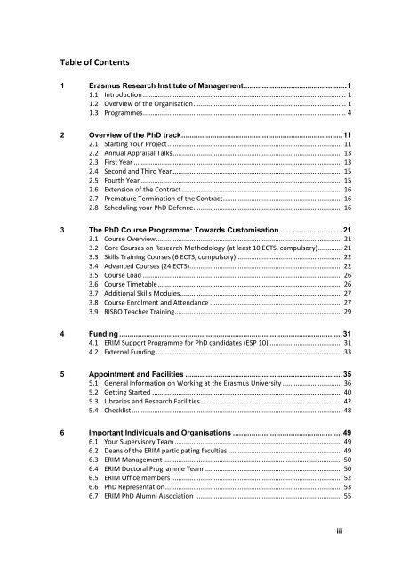 ERIM PhD Reference Guide