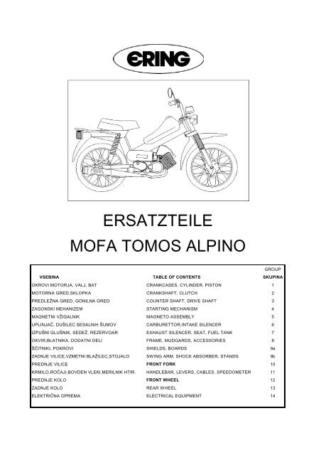 ERSATZTEILE MOFA TOMOS ALPINO