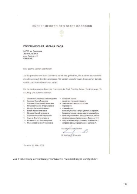 Die Schwierigkeit, eine Delegation mit Zwangsarbeitern - Erinnern