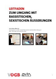 Leitfaden zum Umgang mit rassistischen, sexistischen Äußerungen