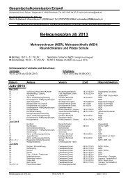 Belegungsplan ab 2013 - Eriswil