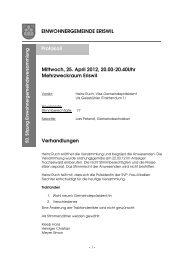 ausserordentliche Gemeindeversammlung 25.04.12, Protokoll - Eriswil