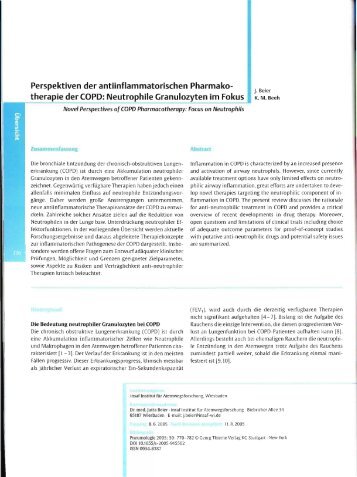 Pneumologie COPD Referat - Erkan Arslan