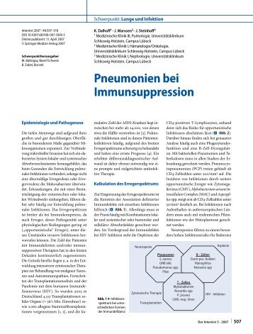 Pneumonien bei Immunsuppression - ResearchGate