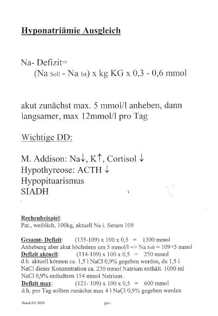 Therapie der Hyperkaliämie - Erkan Arslan