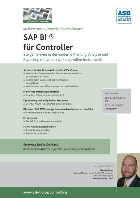 SAP BI® für Controller - ASB Bildungsgruppe Heidelberg e.v. ...