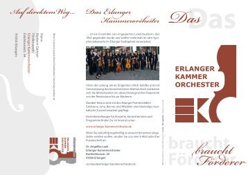 Förderverein - Erlanger Kammerorchester