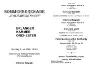 Programmheft - Erlanger Kammerorchester