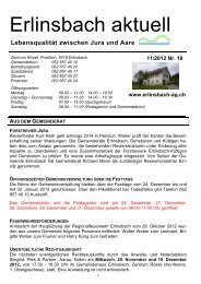 Erlinsbach aktuell 11/2012 [PDF, 101 KB] - Erlinsbach AG