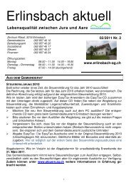 Erlinsbach aktuell 02/2011 [PDF, 159 KB] - Erlinsbach AG