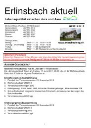 Erlinsbach aktuell 05/2011 [PDF, 152 KB] - Erlinsbach AG