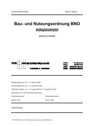 Bau- und Nutzungsordnung BNO - Erlinsbach AG