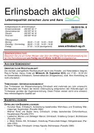 Erlinsbach aktuell 09/2010 [PDF, 335 KB] - Erlinsbach AG