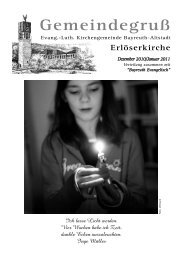Gemeindegruß - Evangelisch-Lutherische Erlöserkirche Bayreuth ...