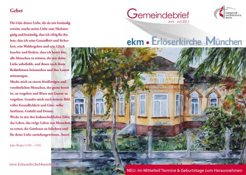 Gemeindebrief Juni - Juli 2010 - EMK Erlöserkirche München ...