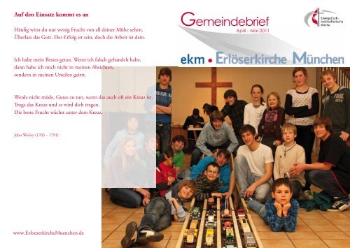 Gemeindebrief April - Mai 2011 - EMK Erlöserkirche München ...