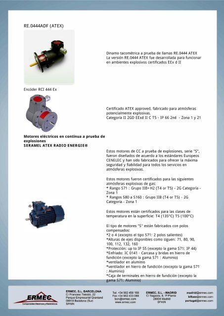 Productos Atex - Ermec