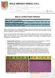 Mole a struttura porosa - Mole Abrasivi Ermoli